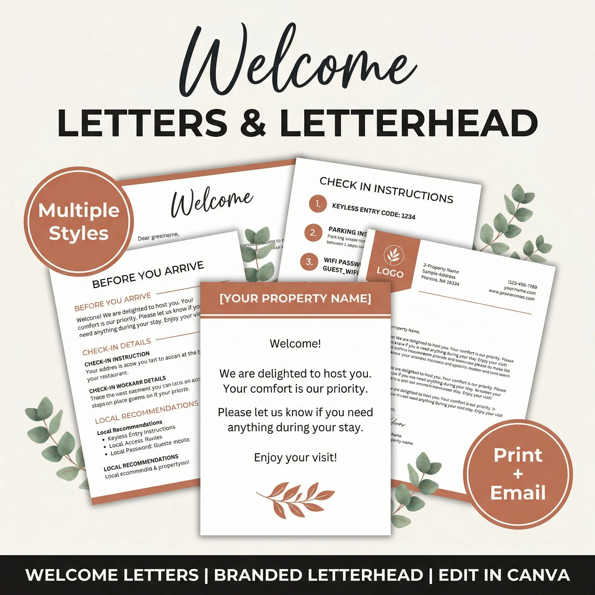 Welcome Letters and Letterhead
